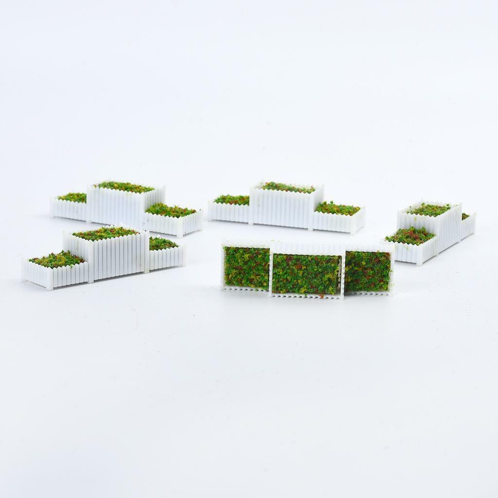 10x Plastic  1:150 Flower Beds Plant  for Parking Building