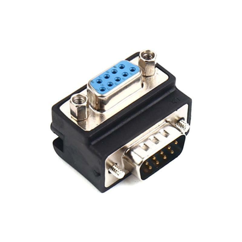 RS232 DB9pin Serial Male Female Converter Adapter RS 232 DP9 Coupler 90 Degree