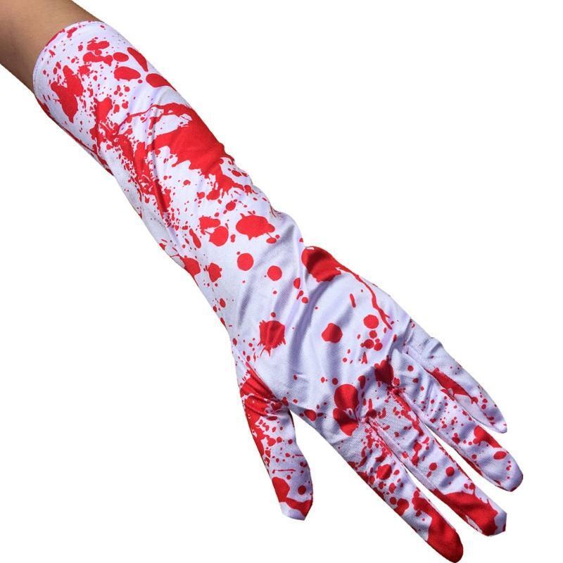Bloody Gloves Long Halloween Fancy Dress Costume Nurse Zombie Dress Up Costumes