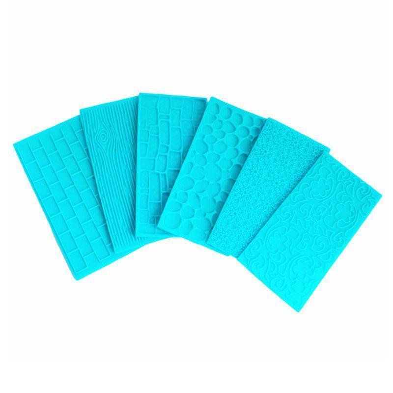 Silicone Texture Mold Set of 6 Chocolate Cake Decorating Baking Moulds Material
