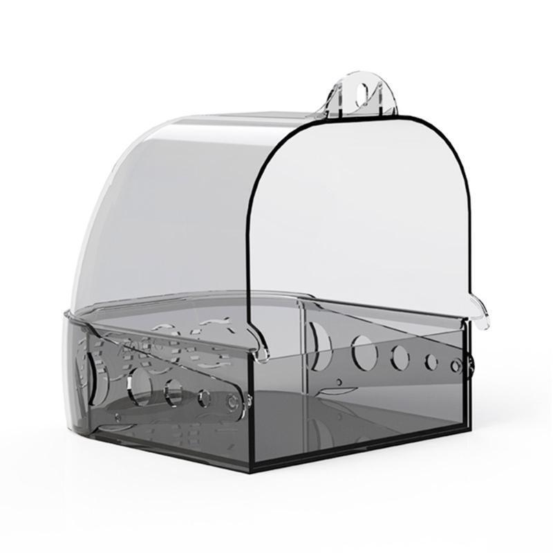 Hanging Bird Bath Cage Pet Cleaning Cage Accessories Plastic Box Parrot Bathing
