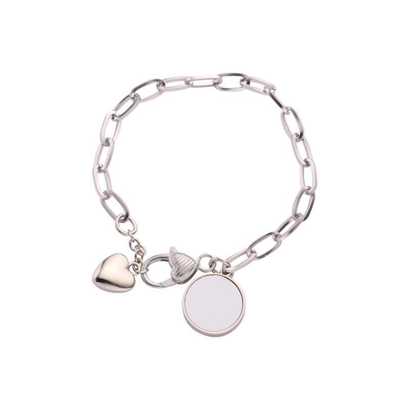 Trendy Sublimation Heat Transfer Medallion Anklet Bracelet for Valentine's Day