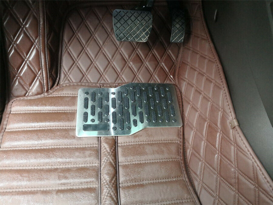 Car Floor Carpet Mat Plate Pedal Foot Rest Pad Stainless Steel Crop-DIY
