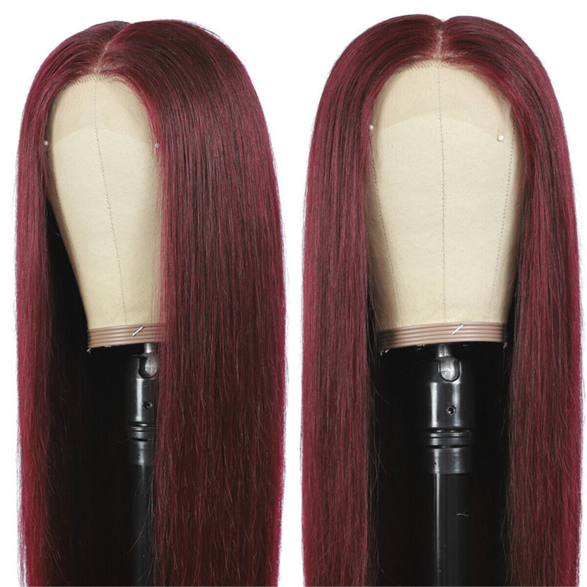 Long Straight Hair Lace Front Wigs Synthetic Hair Burgundy Hair Wig for Women