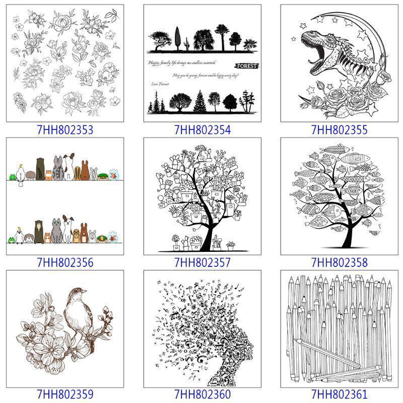Flower Frame Clear Silicone Stamp Kids Decorative Transparent Stamp Rubber Seal