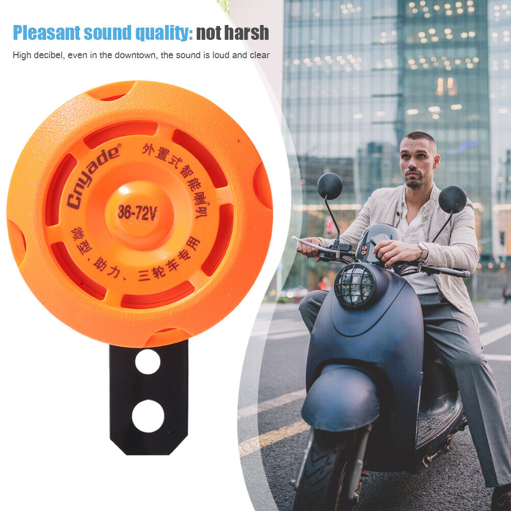 36v/48v/60v Universal Motorcycle Electric Horn Waterproof Round Loud Horns