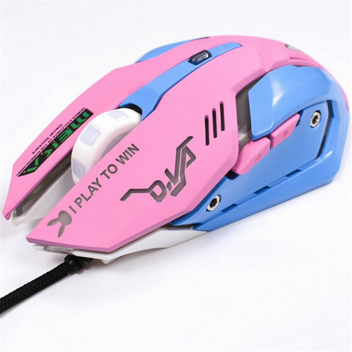 Game Overwatch D.va Pink Reaper Mercy Genji Electronic Sports USB Wired Mouse
