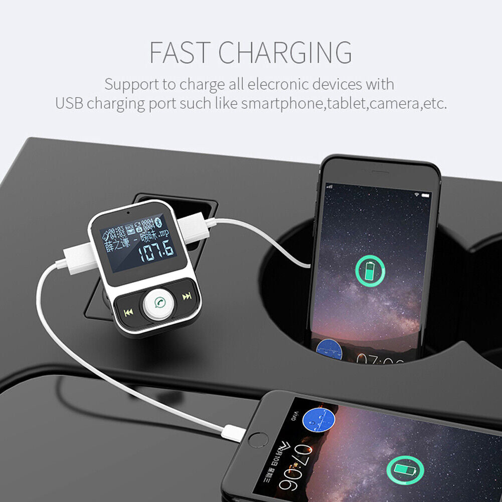 Car MP3 player Bluetooth-compatible handsfree call car cigarette lighter-14