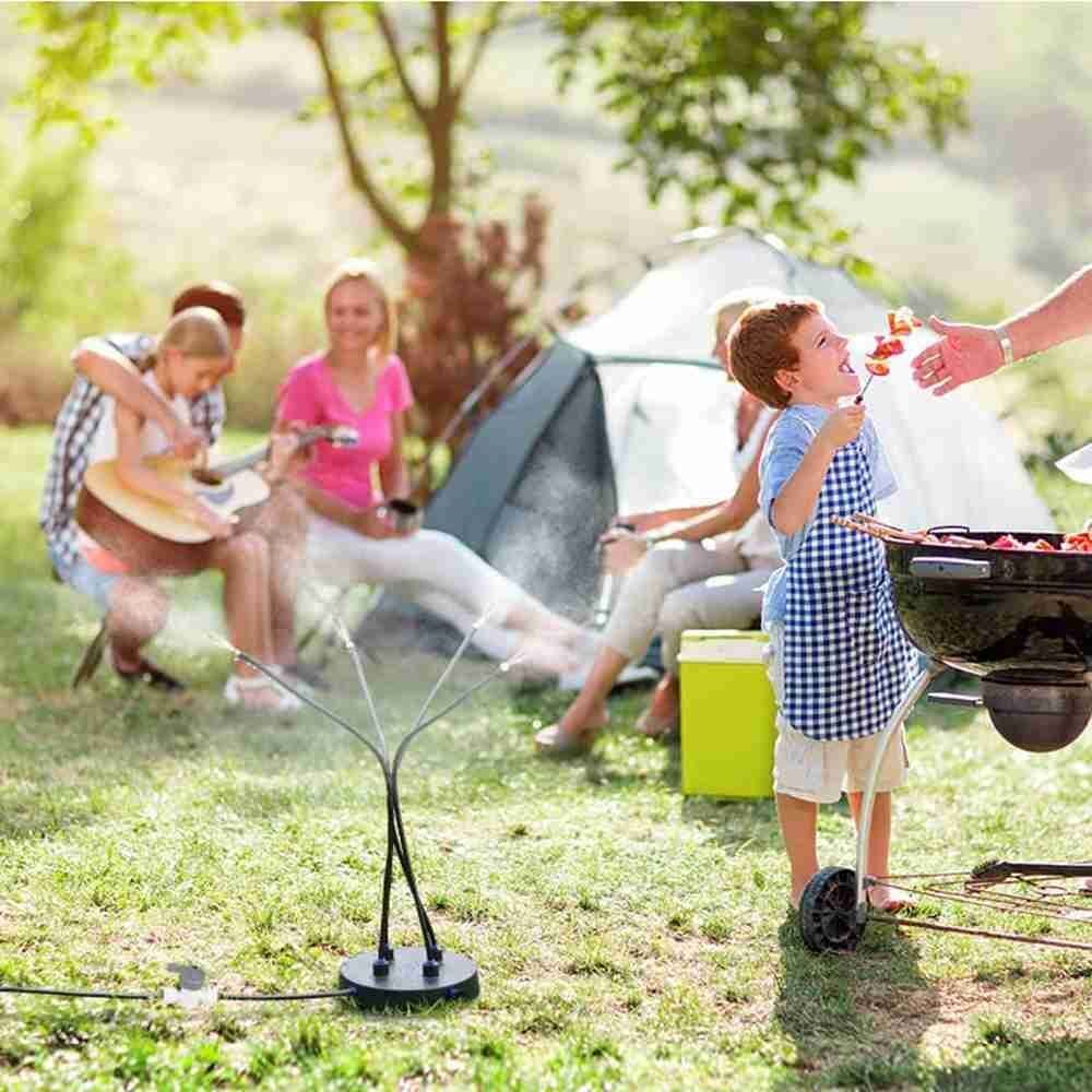 Stand Misting Cooling System Vertical Sprayer Brass Nozzles Watering Drip Kit