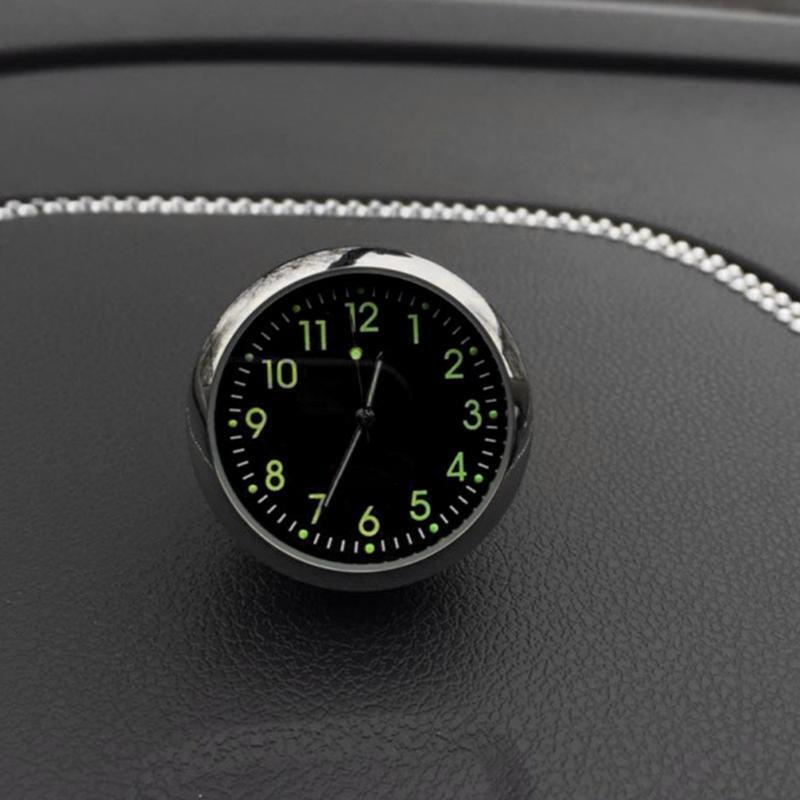 Mini Luminous Car Quartz Clock Exquisite Digital Clock Universal Pocket Stick-On