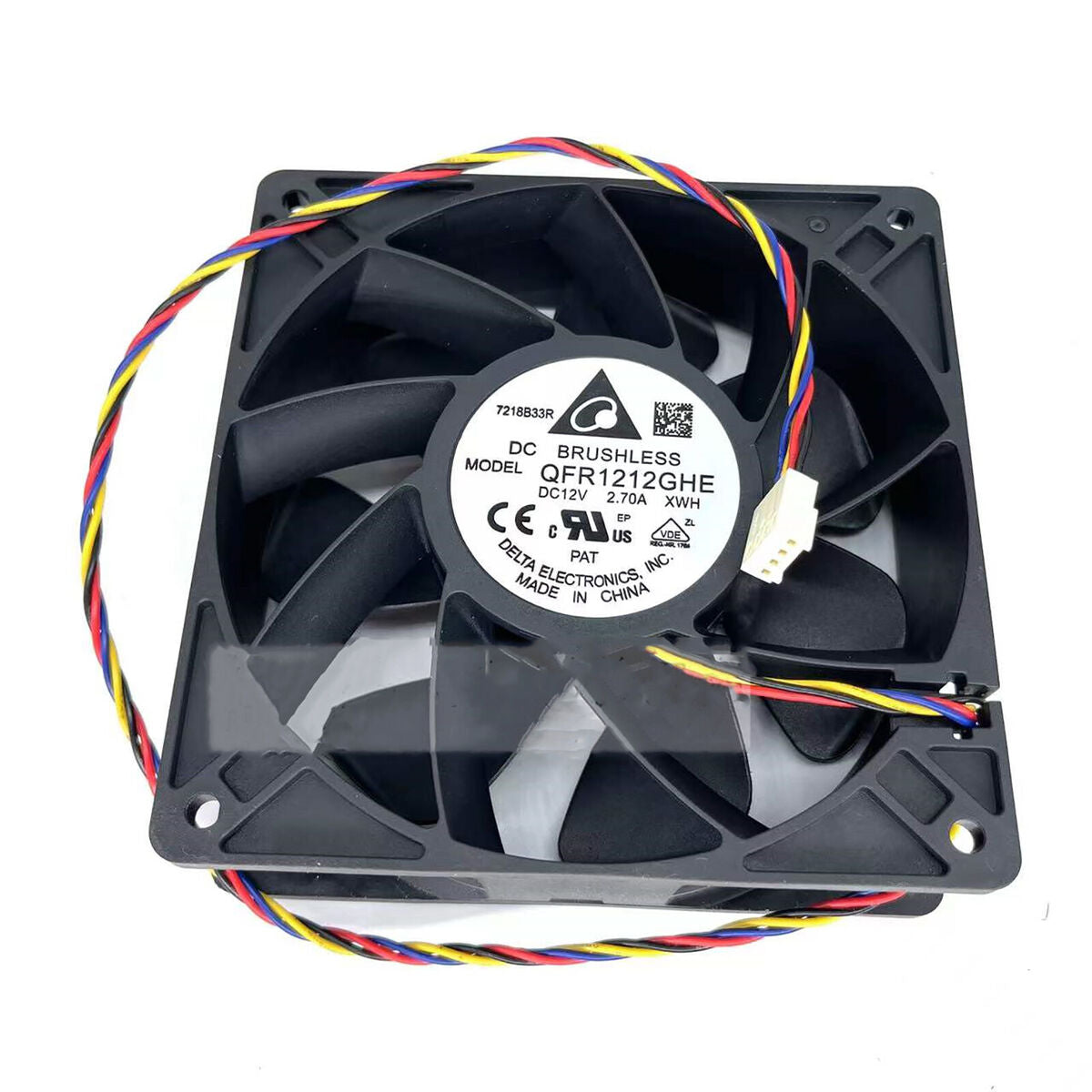 Delta QFR1212GHE Cooling Fan Radiator Parts Fan 12CM 12V 2.7A for Antminer S7/S9