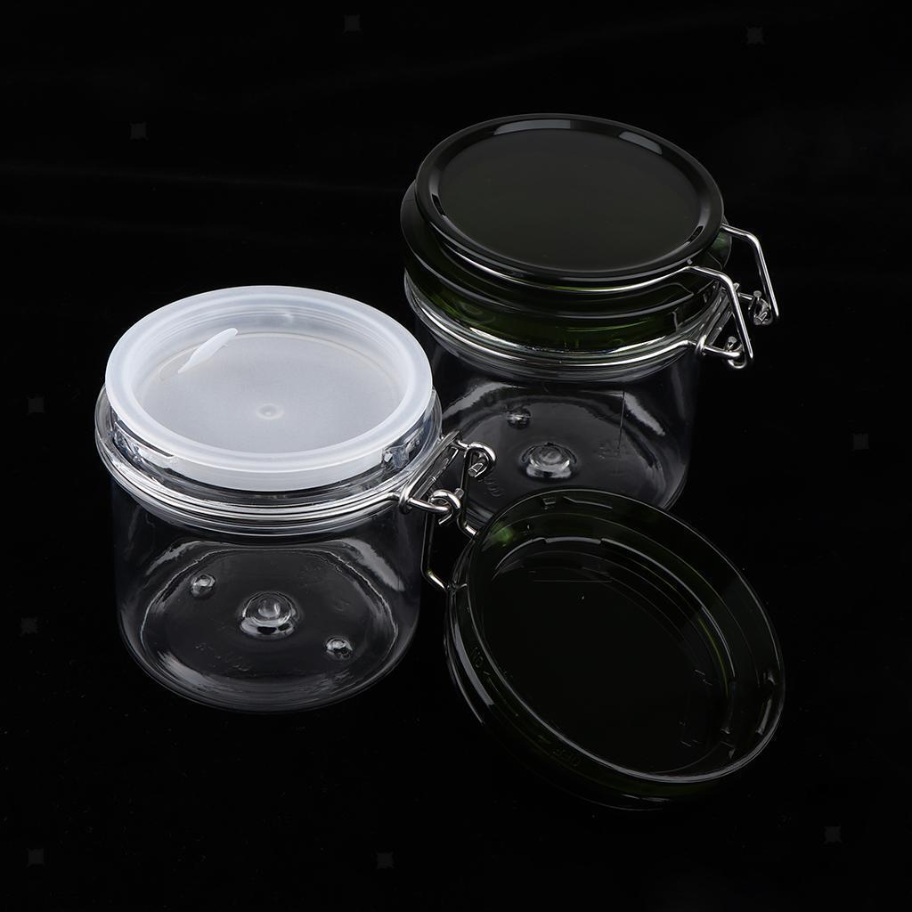2 Pieces 220 MLPlastic Storage Jar, Airtight Lid With Leakproof