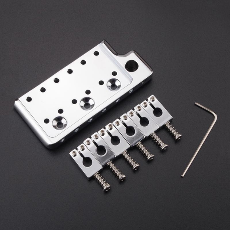 Guitar Bass Fixing String Bridge Saddles Tailpiece for Electric Bass Replacement