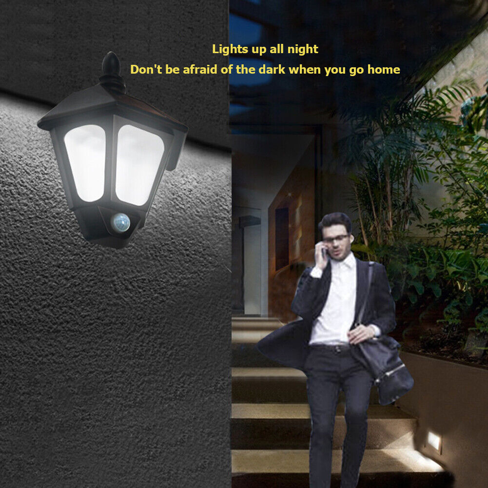 Smart Sensor Solar Wall Lamp Waterproof Outdoor Courtyard Decorative Light