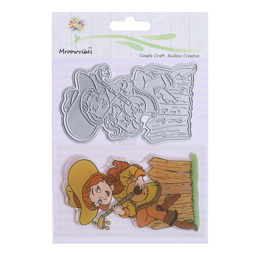 Cutting Die Stencil Scrapbooking Girl Stamp Set Paper Card Embossing Craft-
