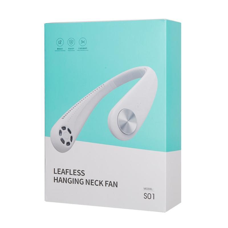 Creative Bladeless Necklace Fan Portable Hanging Neck Fan USB Charging Cooler