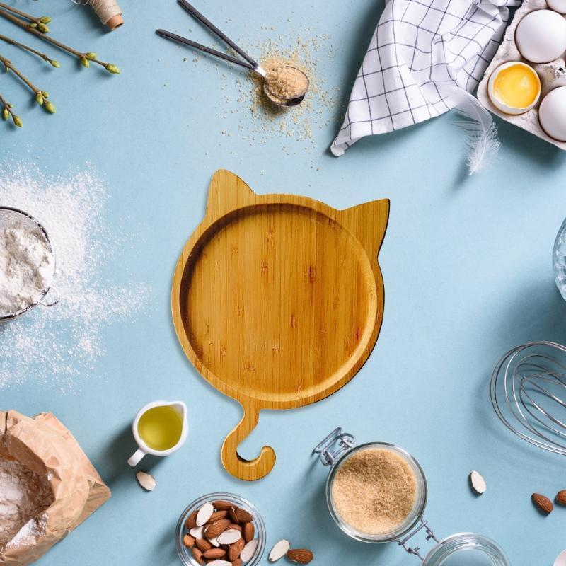 Wood Storage Tray Tea Dessert Dinner Breads Fruit Snack Food Display Dishes Tray