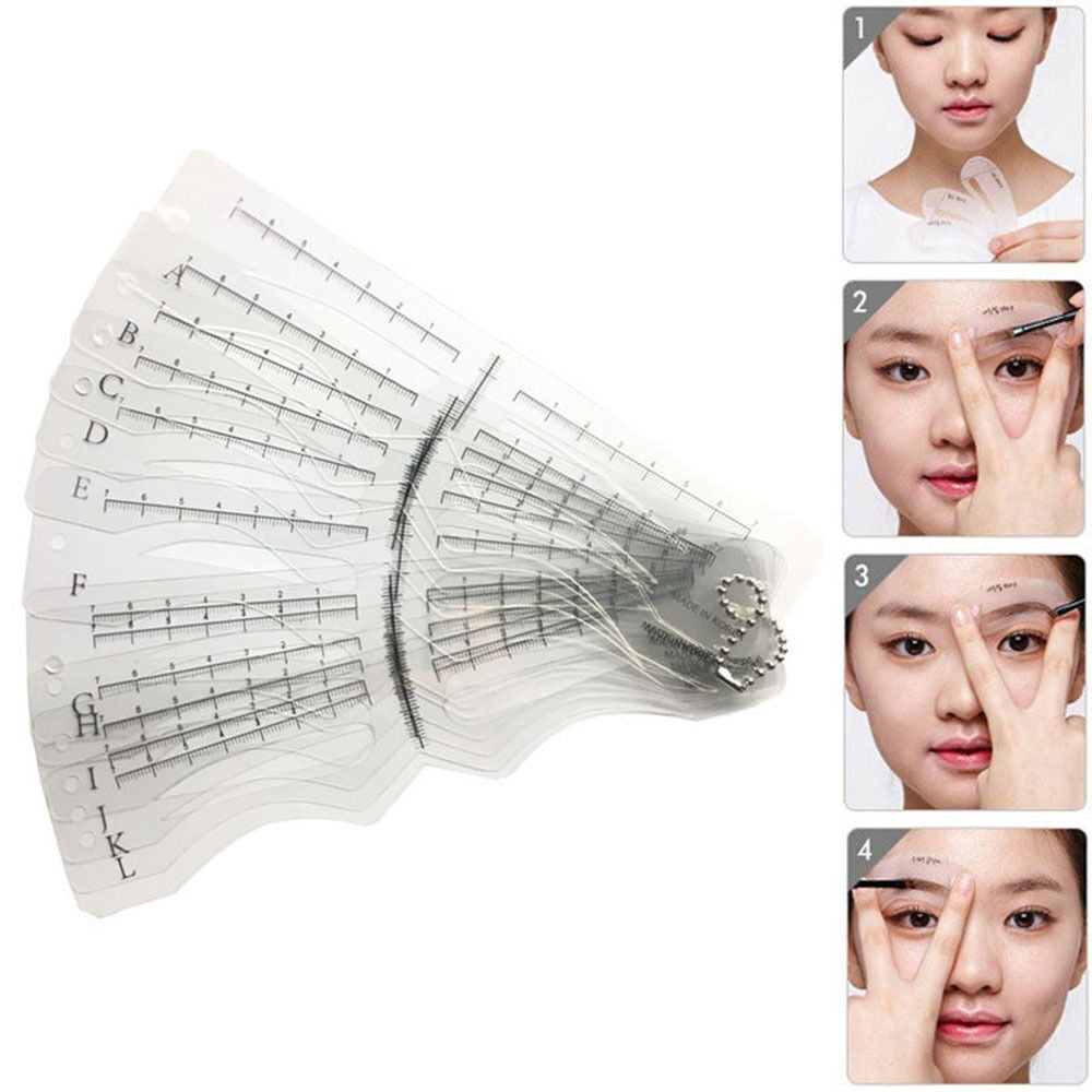 DIY Beauty Shaper Eye Grooming Brow Stencils Card Makeup Tool Eyebrow Template