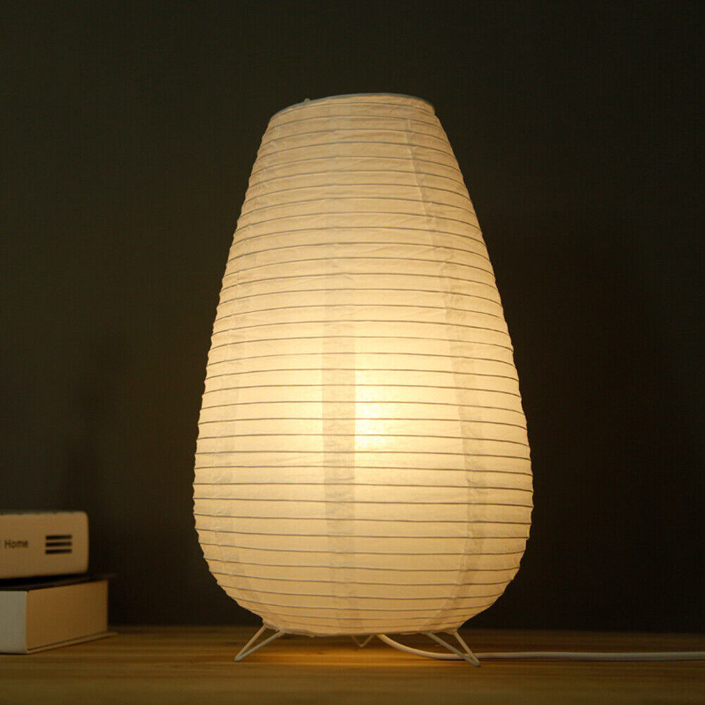 Nordic Paper Lantern Table Lamp Living Room Bedroom LED Decor Light (EU)