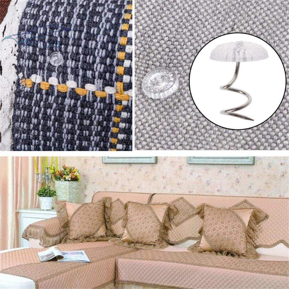 50 Pcs Plastic Heads Twist Pins Upholstery Sofa Couch Chair Pad Hold Twist Pins