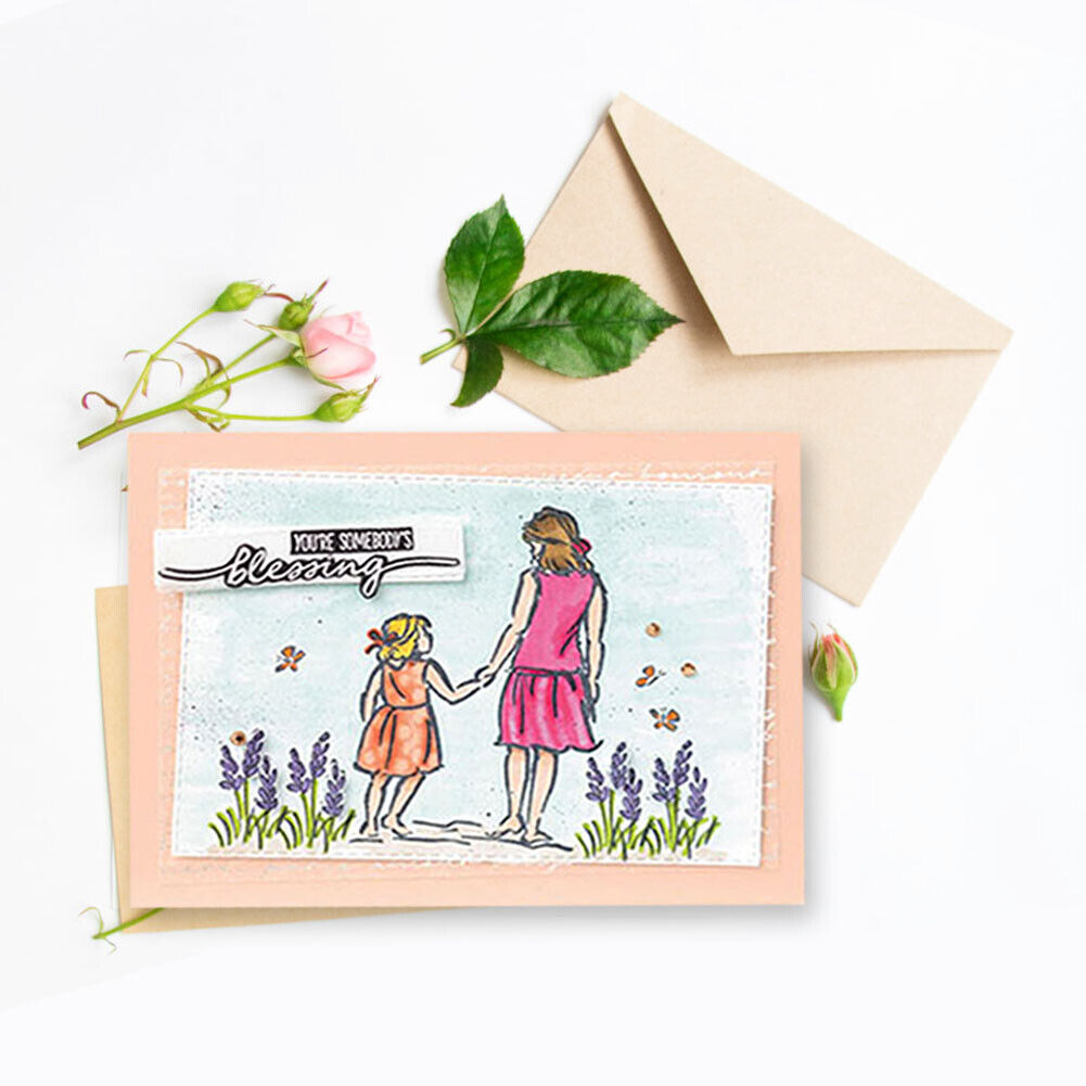 Mom Daughter Transparent Stamps Clear Silicone Seal DIY Photo Album Decor
