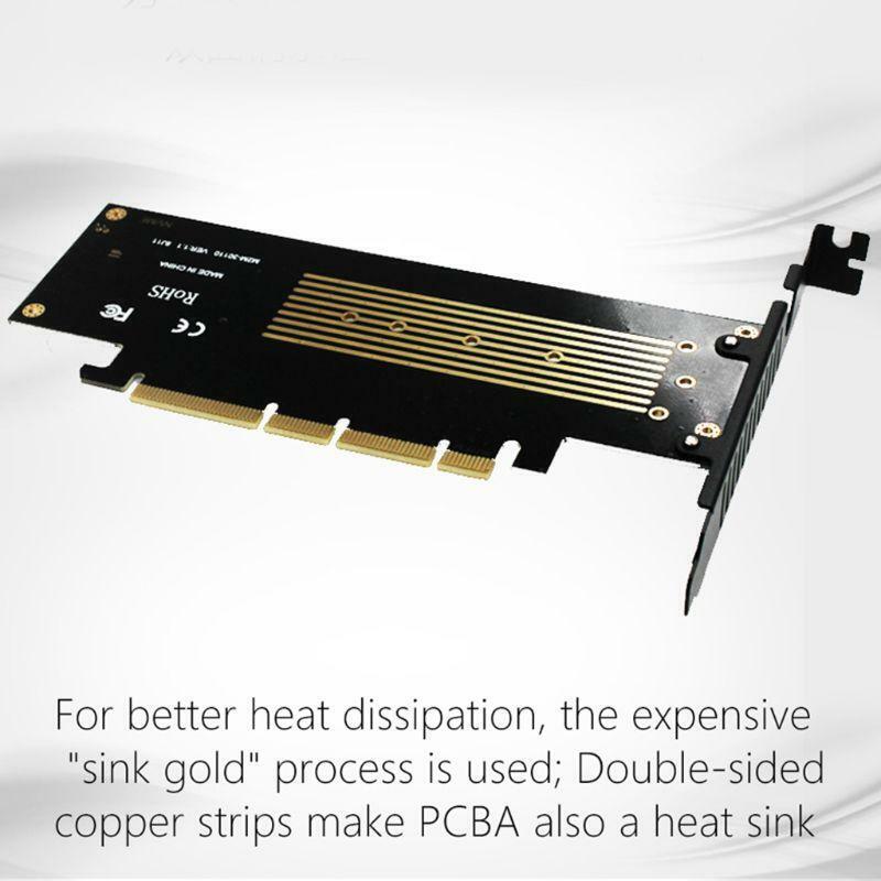 M.2 NVMe Adapter to PCIE3.0 GEN3 M.3 Built-in Turbo Fan for 2230-22110 NVME Card