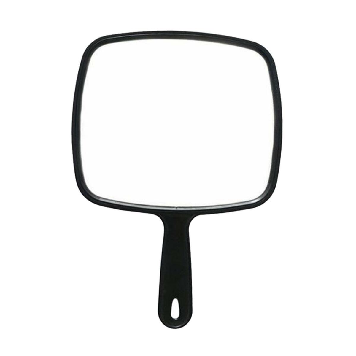 Barber   dressers Large Handheld Mirror with Handle Black