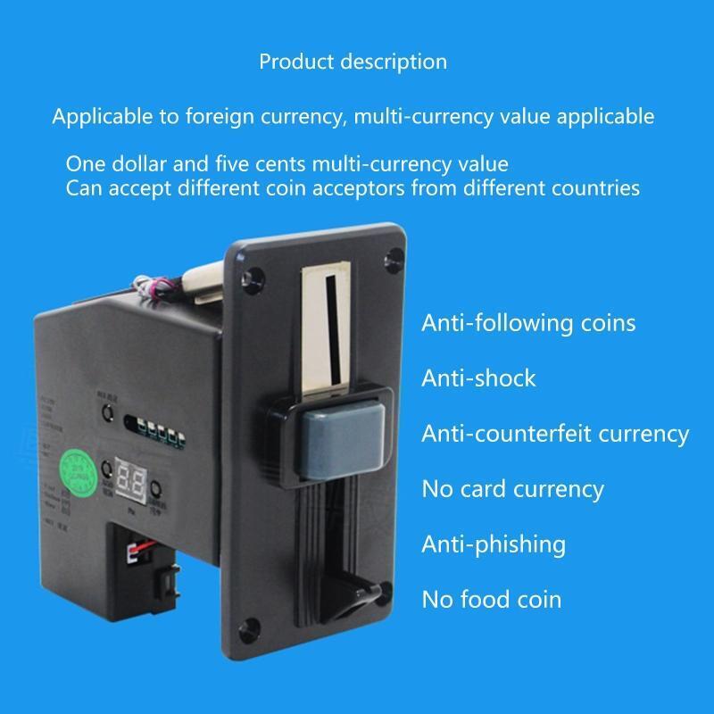 Multi Coin Acceptor Electronic Roll Down Coin Acceptor Selector Mechanism Vend
