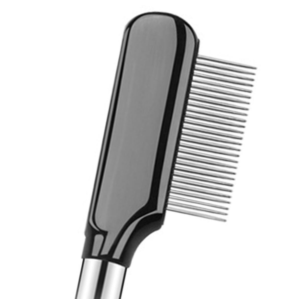 Steel Eyebrow Comb Cosmetic Grooming Black 1Piece for