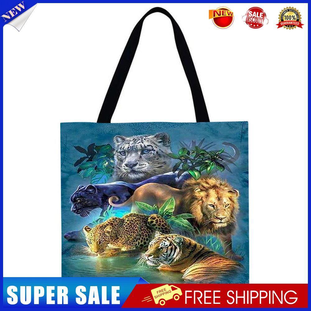 King of tigers Printed Shoulder Shopping Bag Casual Large Tote Handbag