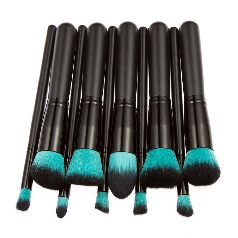 10Pcs Pro Makeup Brushes Set Powder Foundation Eyeshadow Eyeliner Lip Brush Tool