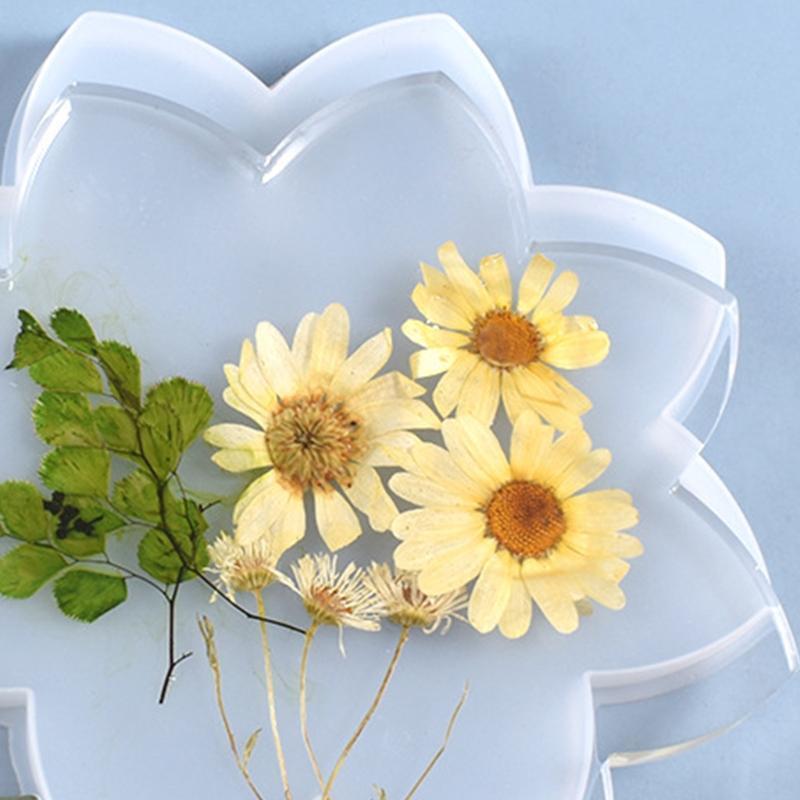 Lotus Crystal Agate Coaster Mold Mug Pad Tray DIY Mold DIY Crafts Cup Mats Mould