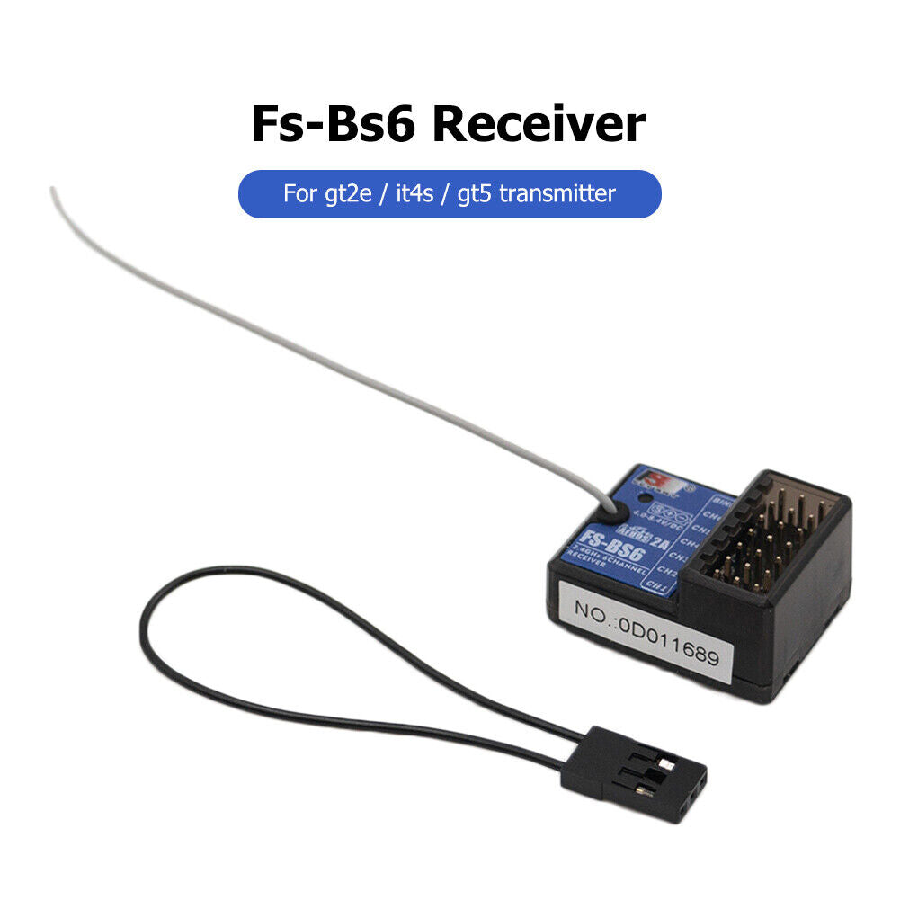 FlySky FS-BS6 6CH Mini Receiver for GT2E/IT4S/GT5 RC Controller Transmitter