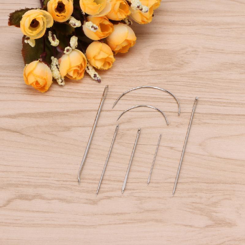 7Pcs Hand Sewing Needles Repair Kit Upholstery Carpet Leather Curved Canvas