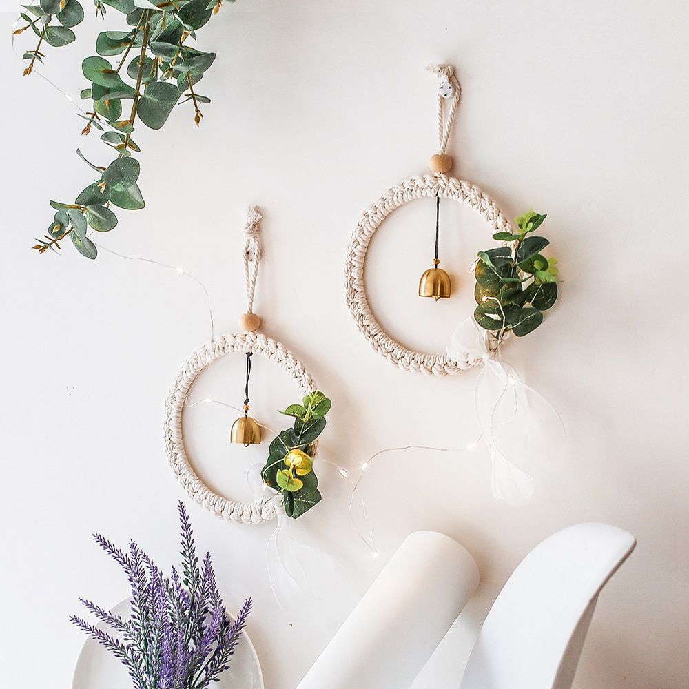 Supplies Boho Wall Hanging Wall Art Bell Weaving Pendant Hand-woven Tapestry