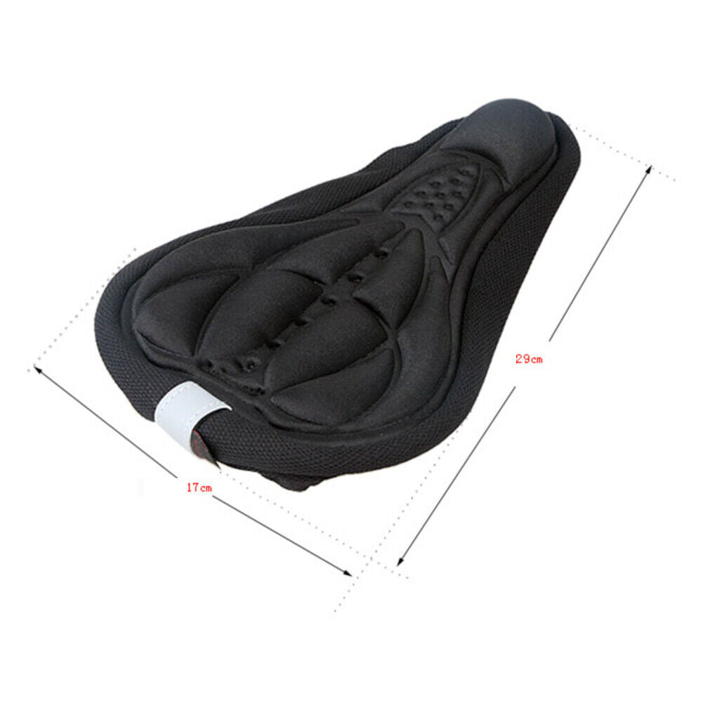 Bike Silicone Saddle Seat Cover Silica Gel Cushion Soft Pad Red