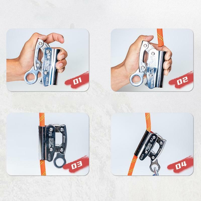 Carabiners Quickdraws Heavy Duty Alloy Steel Self-Locking Rope Grab Protection
