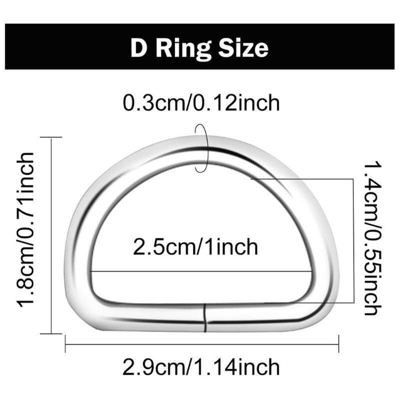 70x Claw Clasp Lobster D Rings Jewelry Make Finding Keyring Deco Gift for Friend