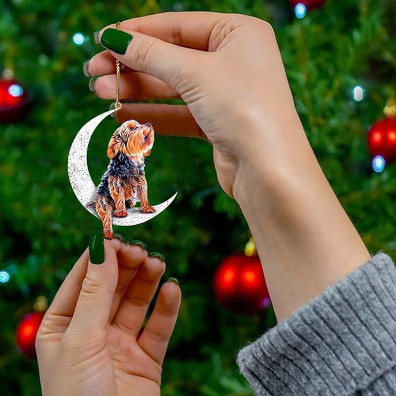 Creative Pet Dog Christmas Tree Art Hanging Ornament Thoughtful Gift for Xmas