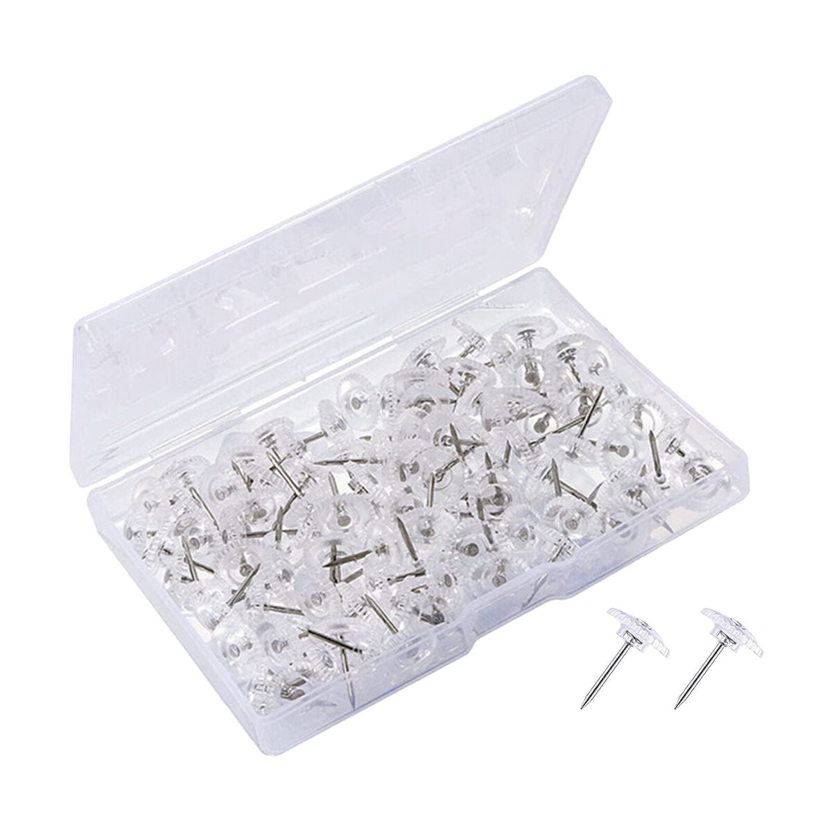 100Pcs Clear Push  Cork Boards Paper Drawing  Craft  Storage