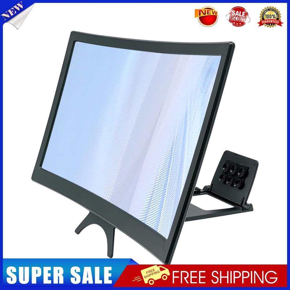 L6 12 inch Curved Phone Screen Magnifier HD Amplifier with Phone Stand