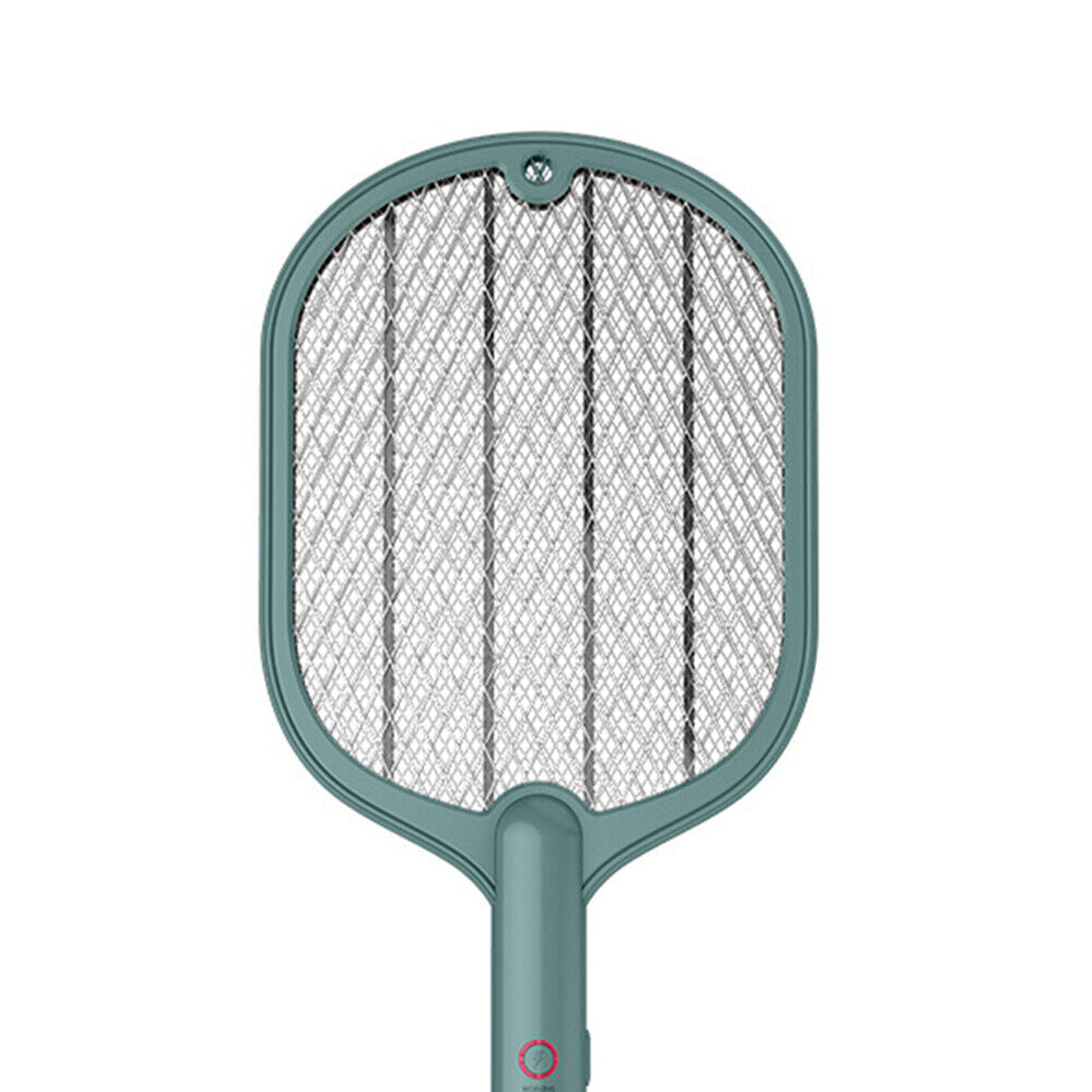 Electric Insect Swatter USB Rechargeable Led Light Mosquito Killer (Green)
