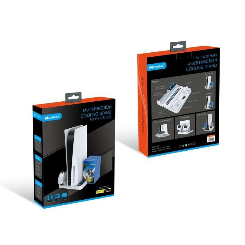 Charging Station Dock with Dual Controller Charger Ports for PS5 DE/UHD Host