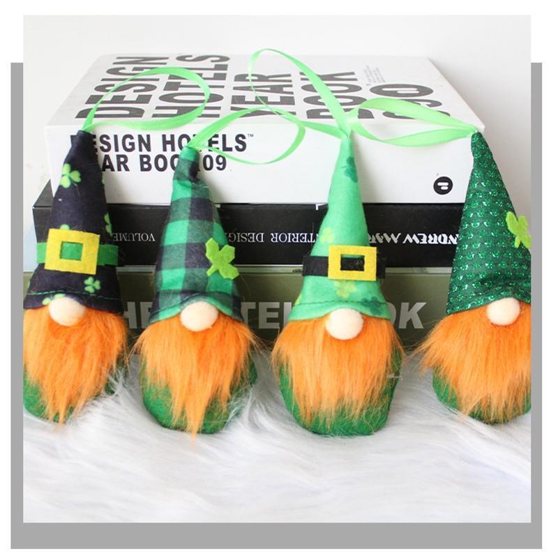 8pcs Patrick's Day Gnome Decor Green Irish Leprechaun Scandinavian Tomte Hanging