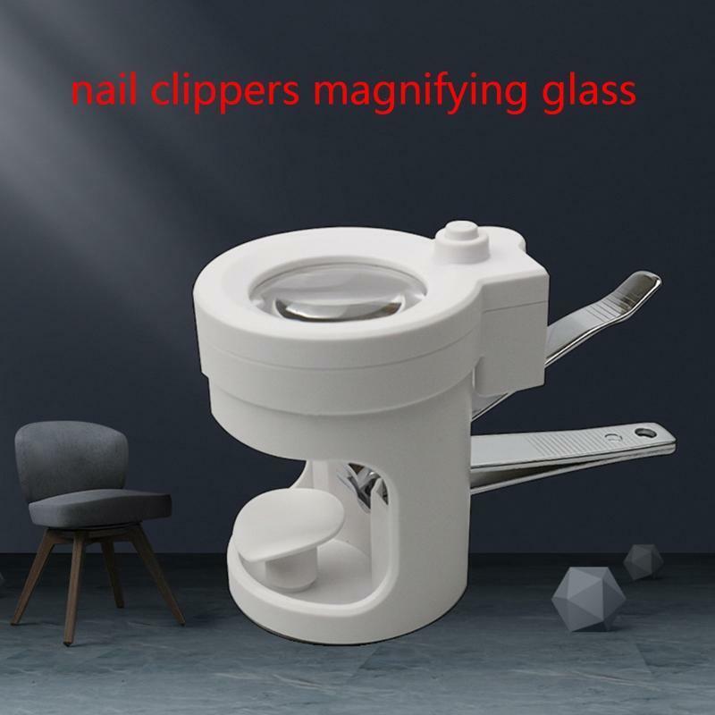 2 in 1 Magnifying Glass & Nail Clipper 8x Magnifier LED Magnifying Glass Gift