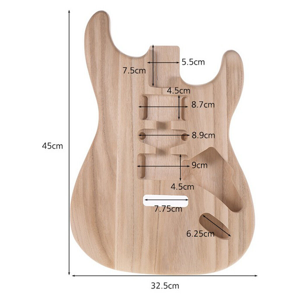 Barrel Body DIY Handcraft Unfinished Guitar  ST Electric Guitar