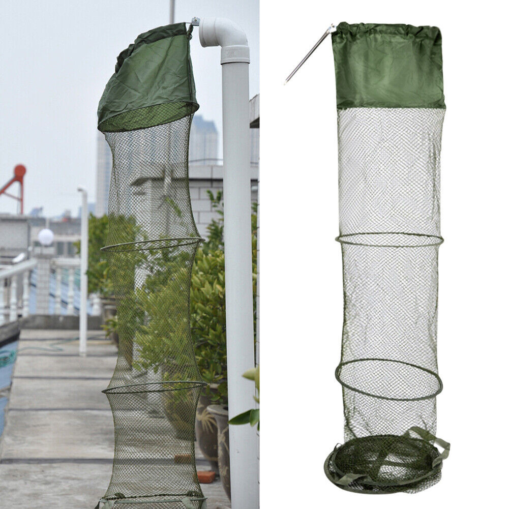 1.4m 5 Layers Fishing Basket Dip Nets Cage Folding Outdoor Fishing Tackle