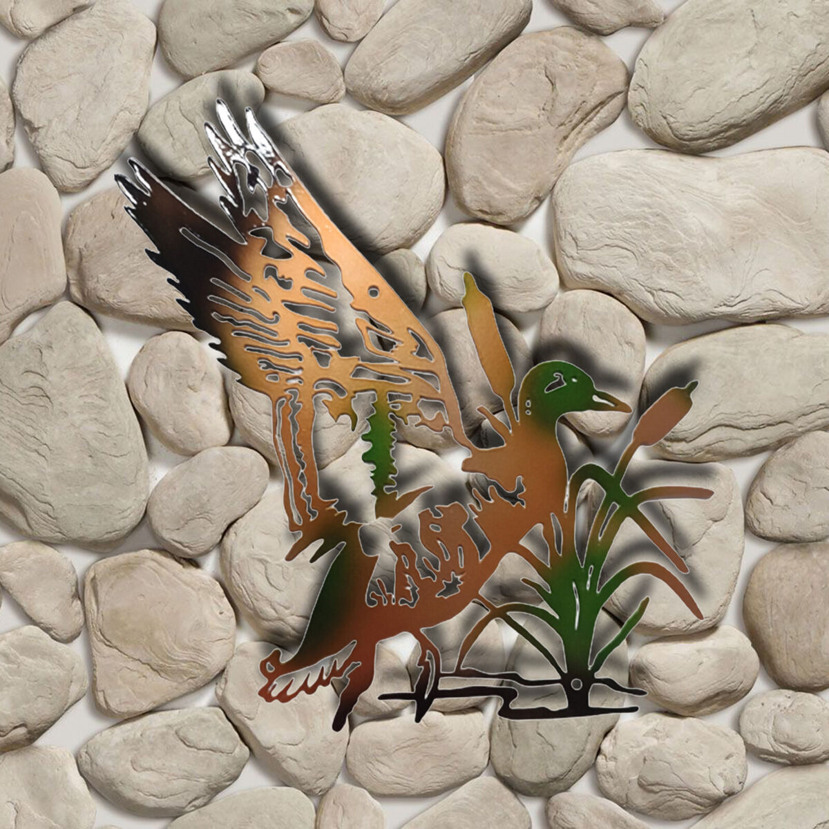 Silhouette  Garden Stake Animal  for Outside Decorations duck
