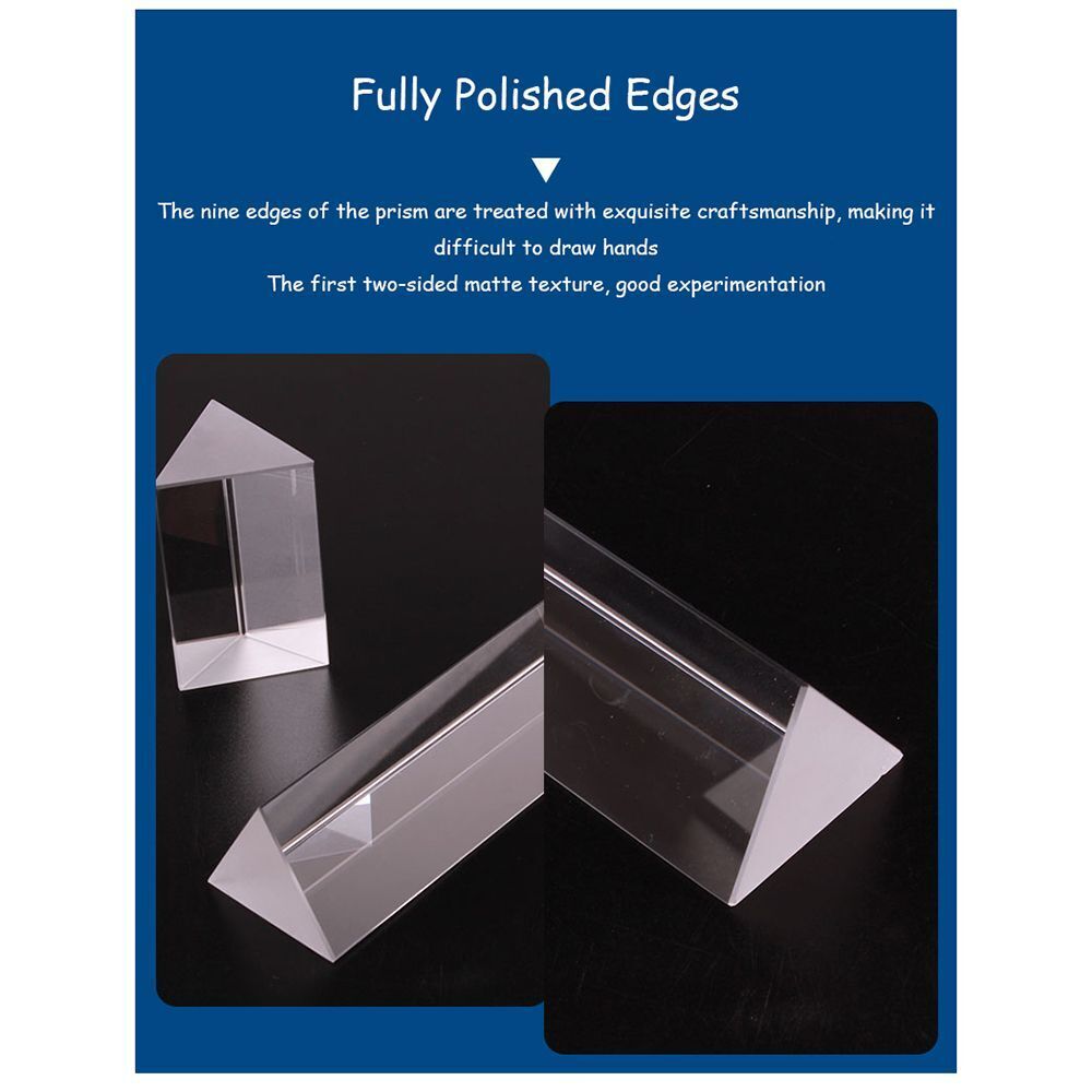 Effects Filter Crystal Glass Rainbow 25x25x80mm Triangular Prism Photography