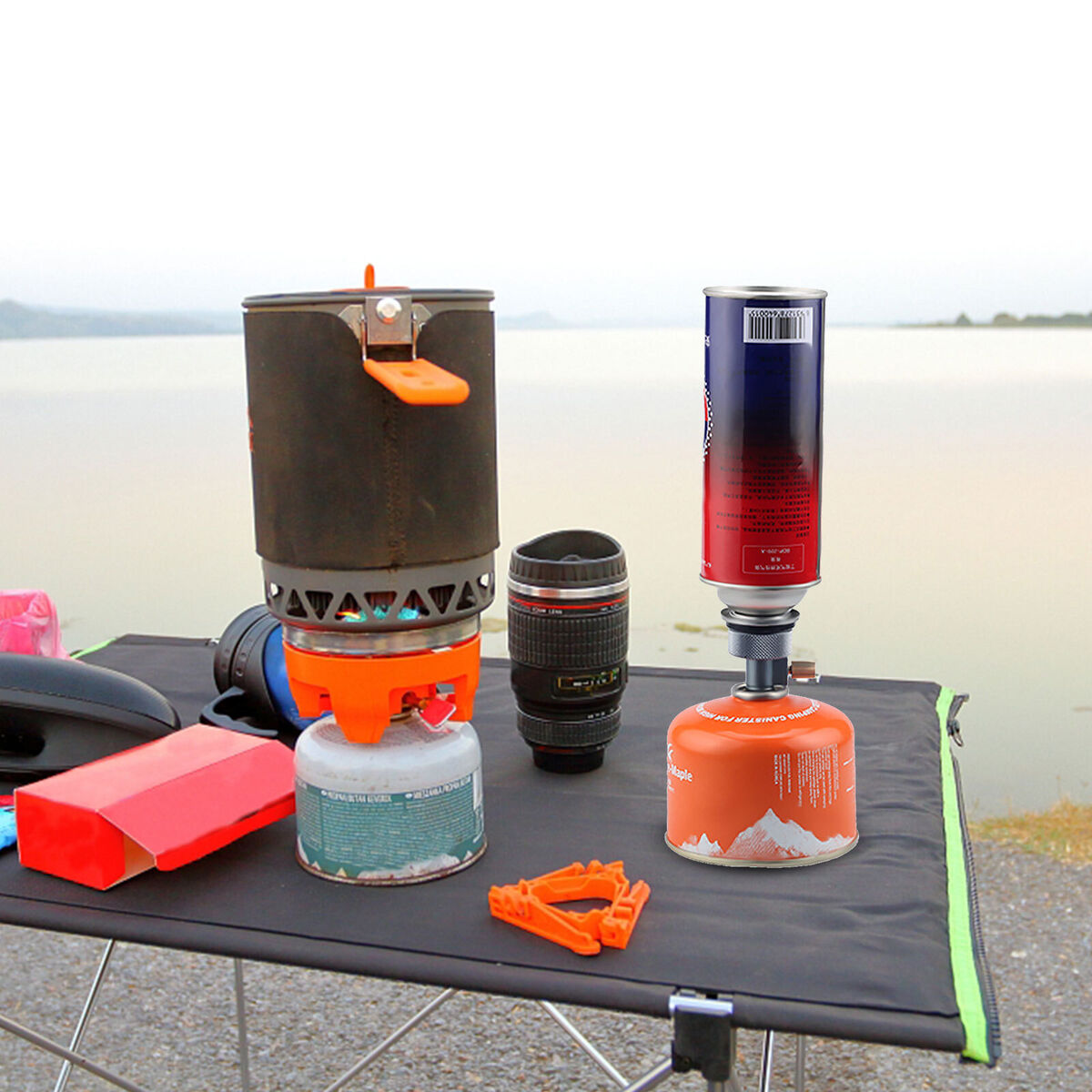 Gas Tank Adapter without Pressing Design Gas Tank Valve for Outdoor Usage